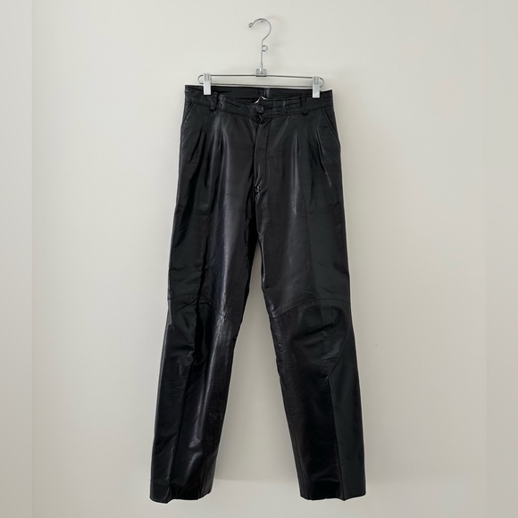 Vintage Black Sheep 100% leather pants - size 28 - Picture 1 of 7